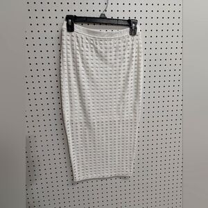 T By Alexander Wang White Textured Skirt